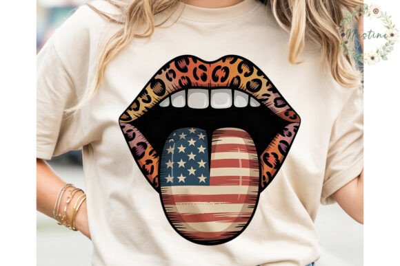 Download Leopard Lips American Flag Tongue PNG - Leopard lips Collection