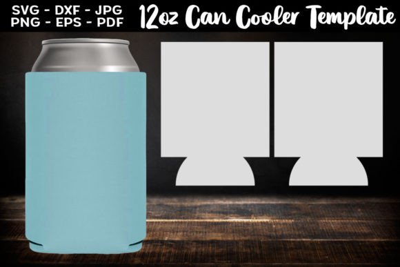 Download 12oz Can Cooler Template SVG PNG - Can cool Collection