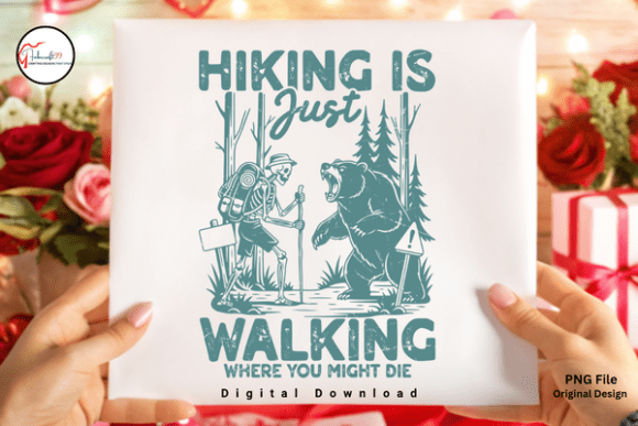 Download Dark Humor Hiking Bear Skeleton PNG - Humor Collection