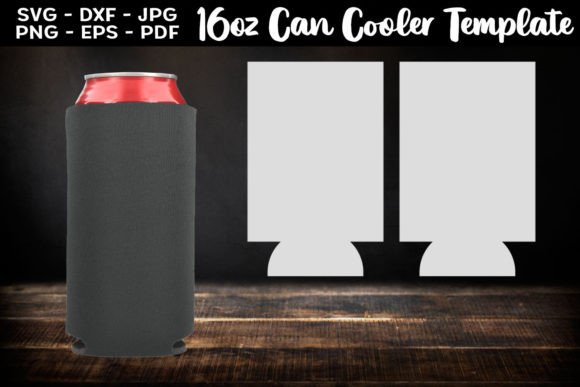 Download 16oz Can Cooler Template SVG PNG - Can cool Collection