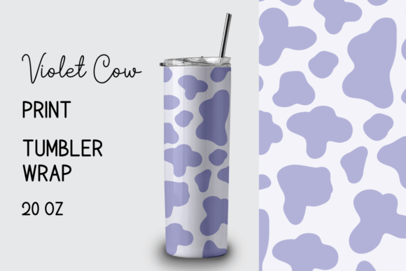 Download Violet Cow Print Tumbler Wrap 20 Oz - Violet Collection