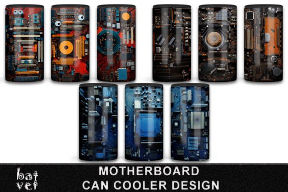 Download Motherboard Can Cooler Bundle PNG Design - Can cool Collection