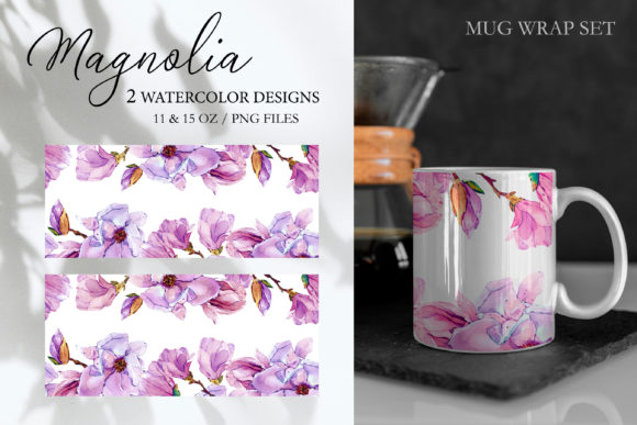 Download Magnolia Flowers Mug Sublimation Designs - Mug sublimation designs Collection