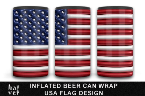 Download 3D Patriotic Can Cooler Inflated Design - Can cool Collection